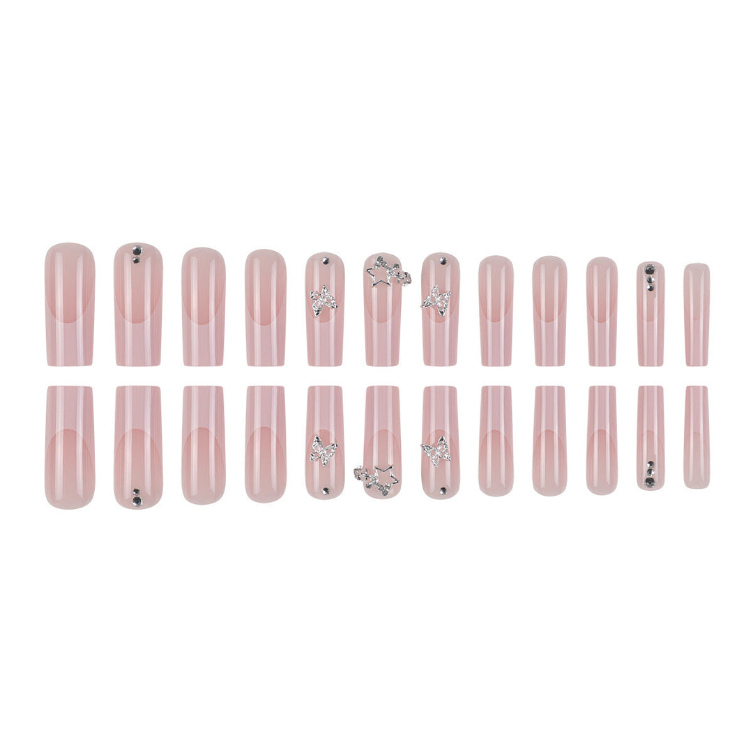 Glamouröses Lang Quadrat Nagel Kunst Set Karnz
