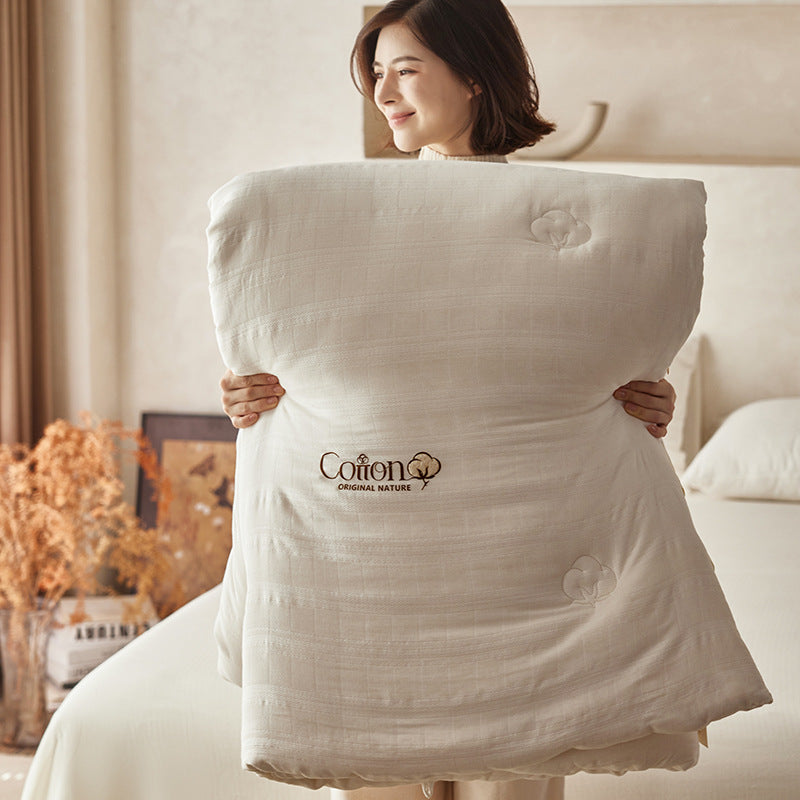 Atmungsaktive Bio-Baumwolle Leichte Komfortdecke Quilt