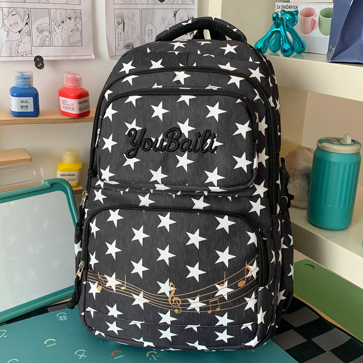 Sternenmuster-Canvas-Rucksack Karnz