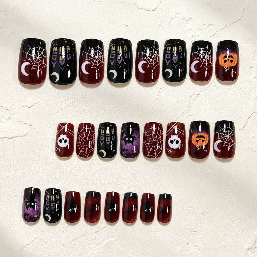 Halloween-Themen Press-On Nagelkunst Karnz