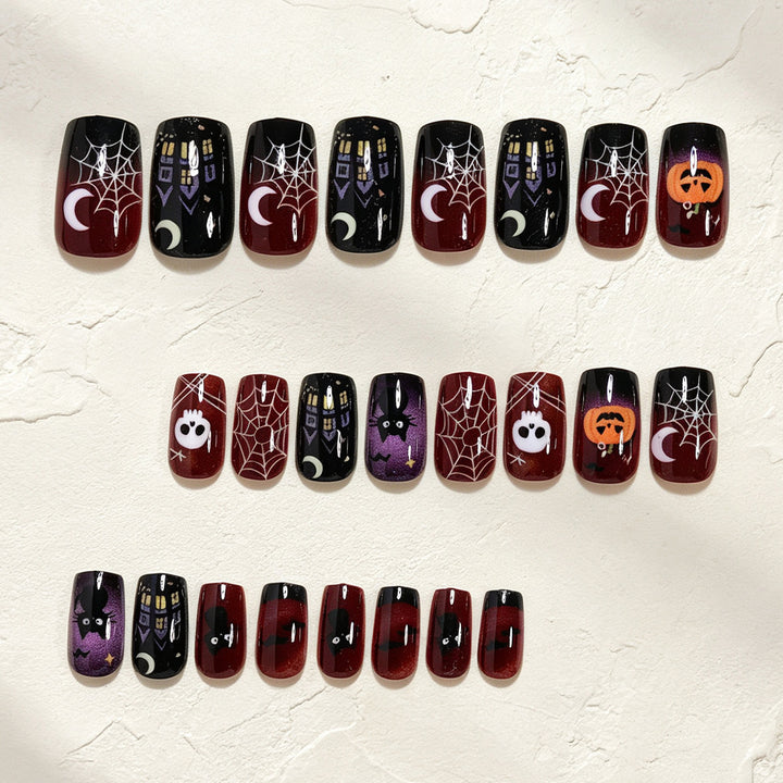 Halloween-Themen Press-On Nagelkunst Karnz