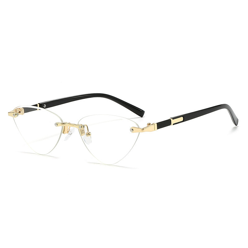 Damen modische Cat-Eye Sonnenbrille mit elegantem Metallrahmen Karnz