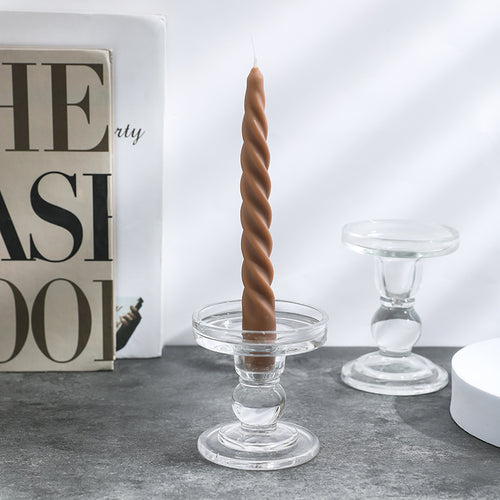 Pressed Glas Sockel Kerzenhalter für Stab- & Säulenkerzen