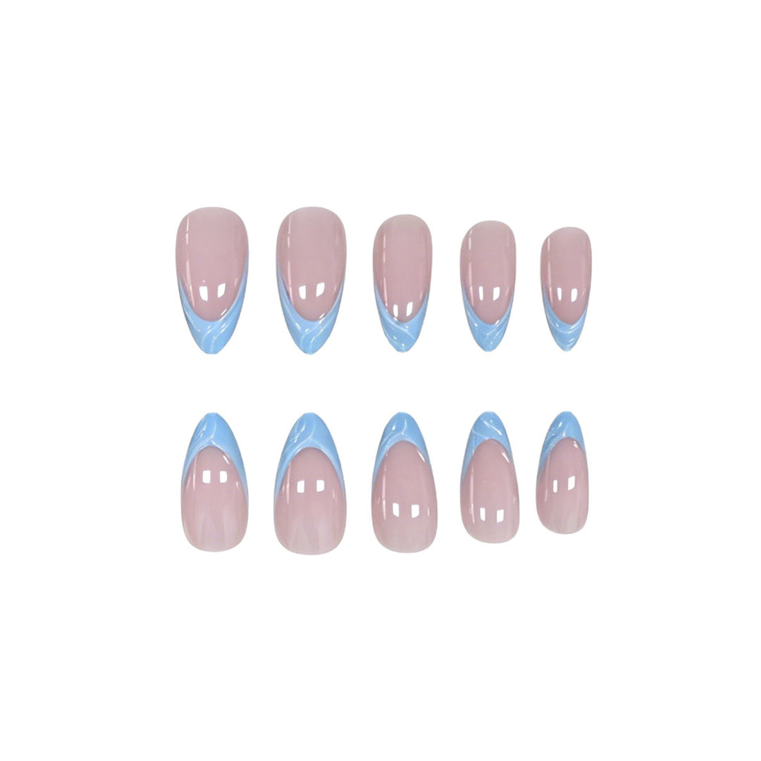 Elegante mandelförmige französische Nagelspitzen-Verstärkungen Karnz