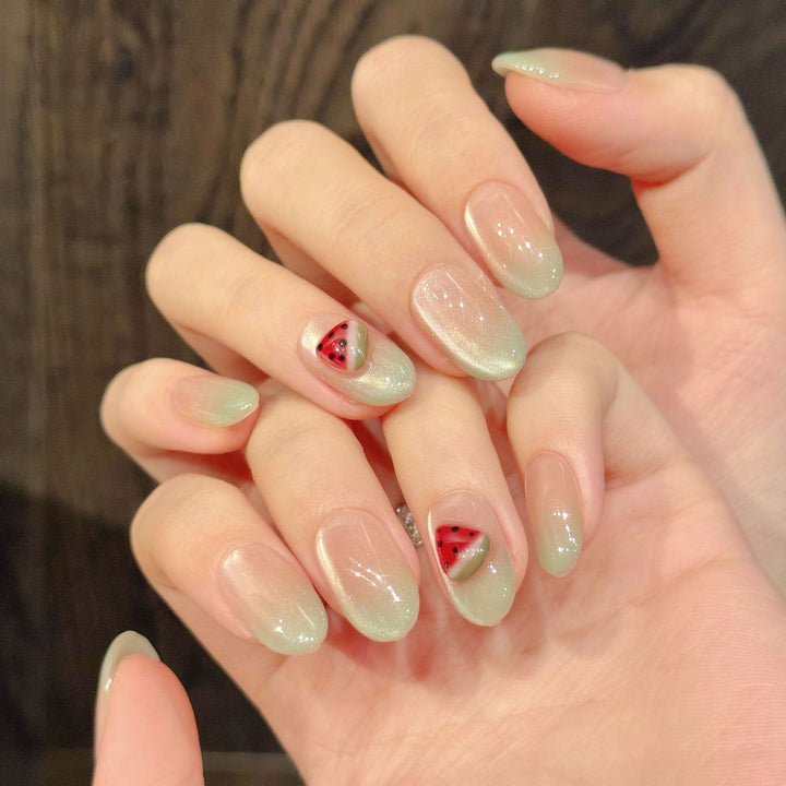 Künstlerisches Obst-Themen Press-On Nagelkunstset