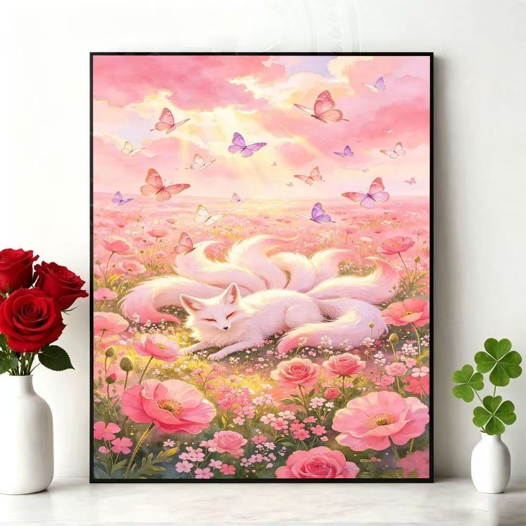 Träumende Blumenfantasie Wandkunst Karnz