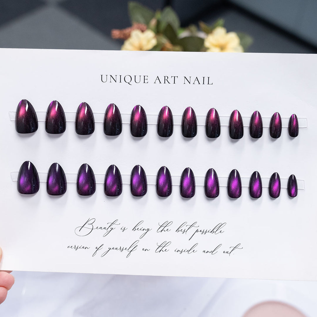 Glänzendes, langanhaltendes Press-On-Nagelset