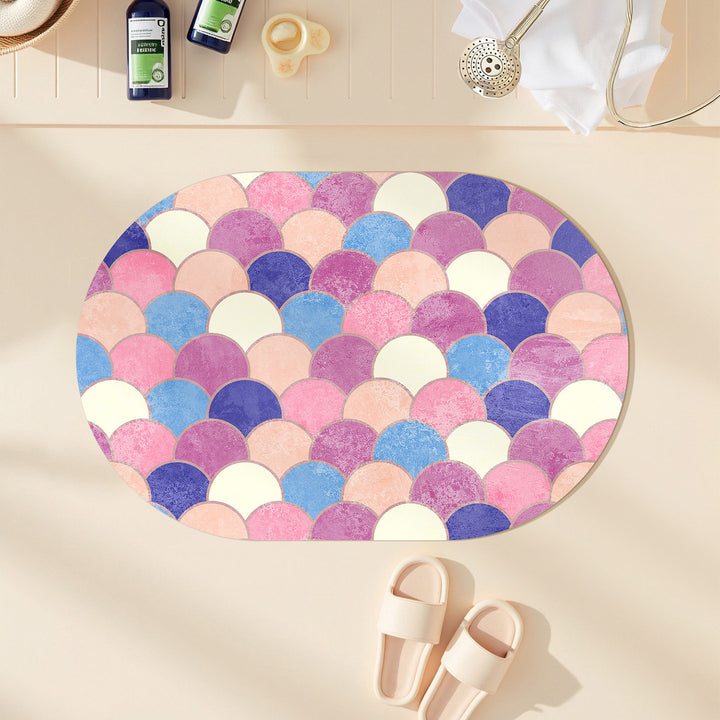 Farbige geometrische Muster-Badmatte