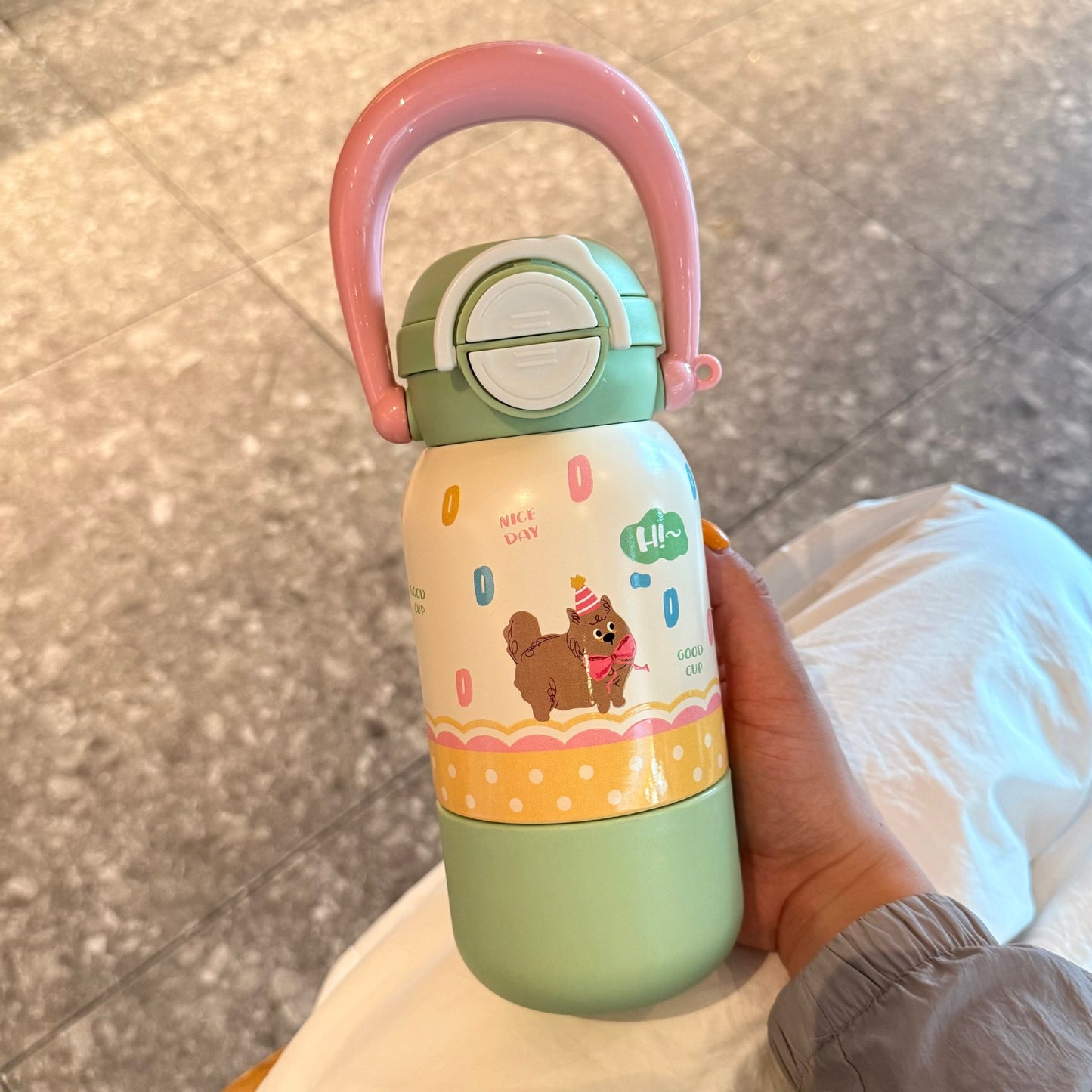 Damen Trinkflasche mit interaktivem Tierdesign Karnz