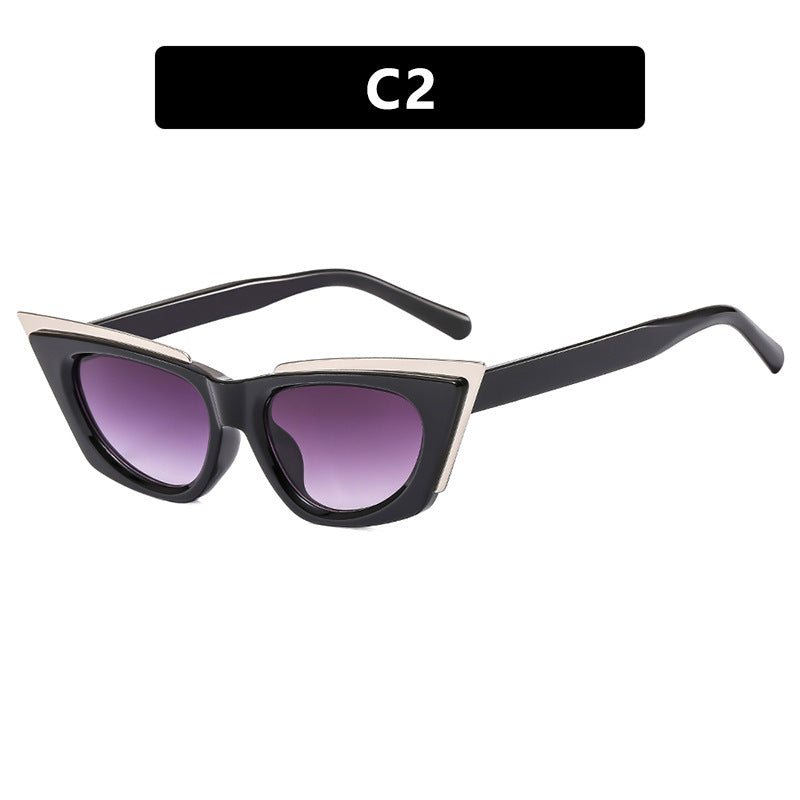 Damen extravagante Cat-Eye Sonnenbrille Karnz