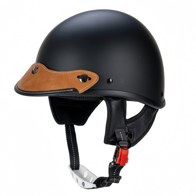 Retro Open-Face Motorradhelm mit Visier Karnz