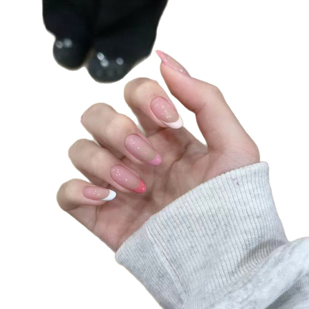 Elegante Ombre Französische Tip Nagelverlängerungen Karnz