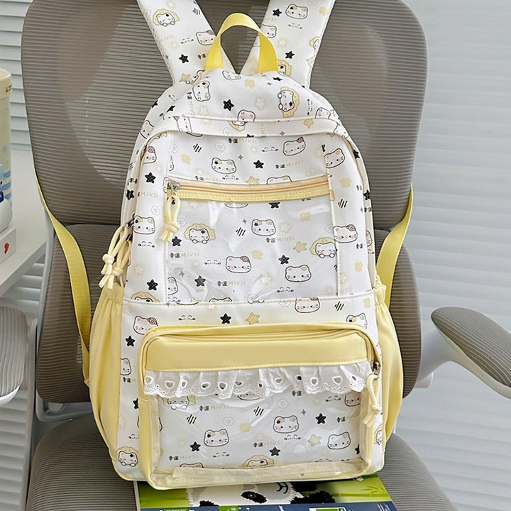 Süßer, illustrierter Charakter-Rucksack Karnz