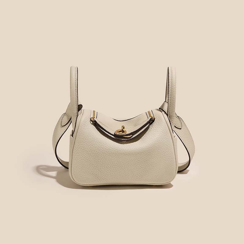 Strukturierte Lederhandtasche Karnz