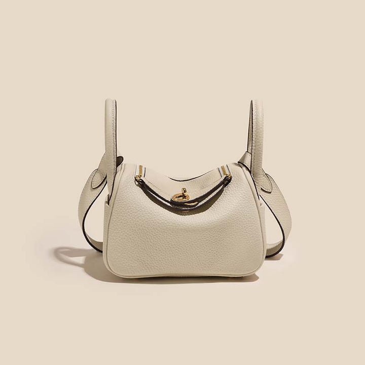Strukturierte Lederhandtasche Karnz