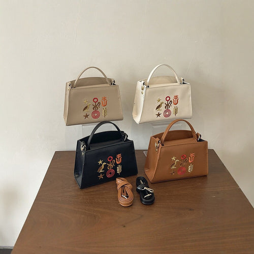 Bestickte Retro-Handtasche