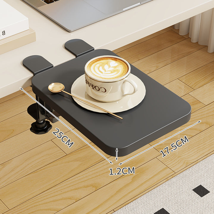 Clip-On Bambus Klappbecher und Snack-Seiten Tisch mit verstellbarem Drehklemme