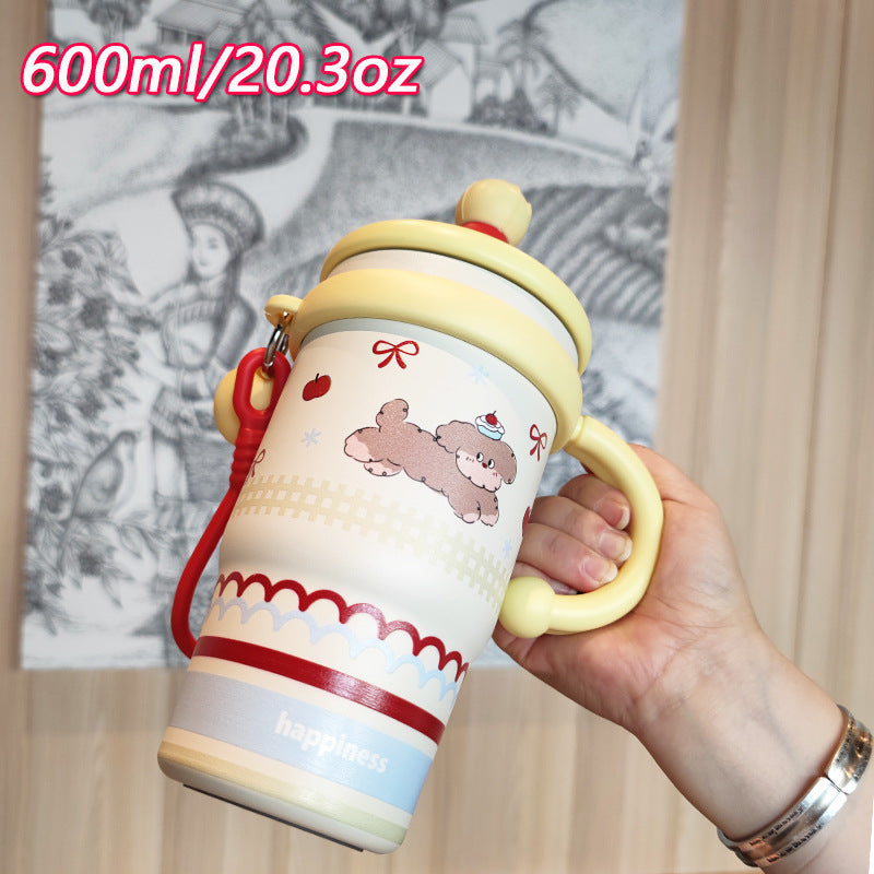 Damen kreativer Trinkbecher mit praktischem Klappdeckel Karnz