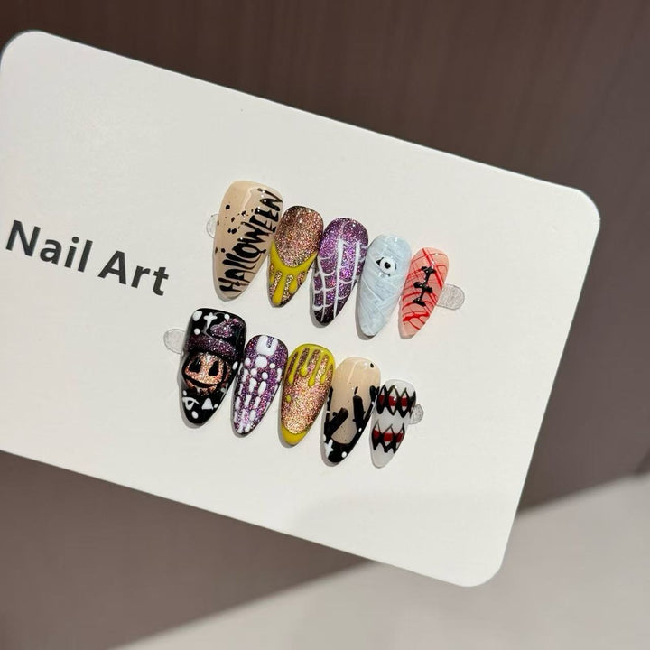 Halloween-Themen Press-On Nagel Set