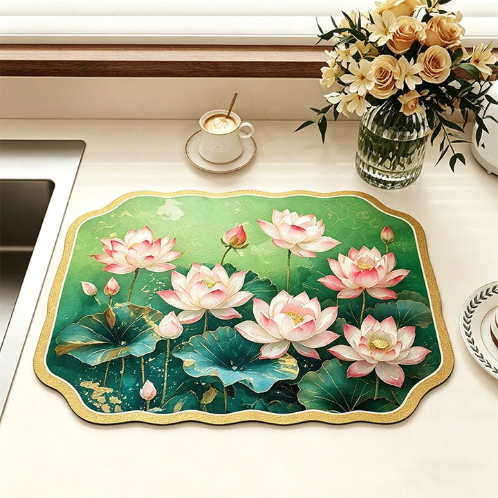 Blumenmuster Komfort Küchenteppich für Zuhause