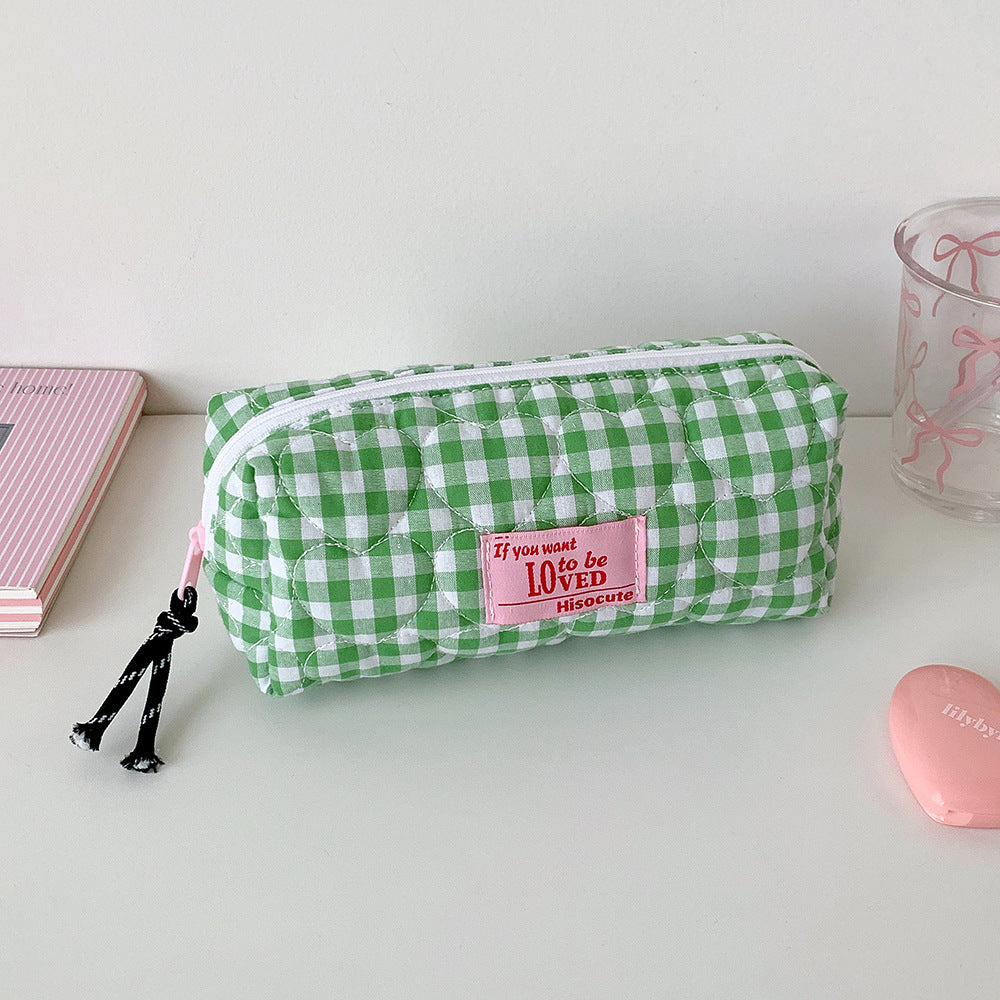 Gepatchtes Gingham Stiftetui Karnz
