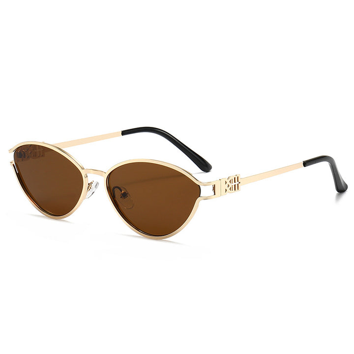 Elegante Winkelform Katzenaugen-Sonnenbrille