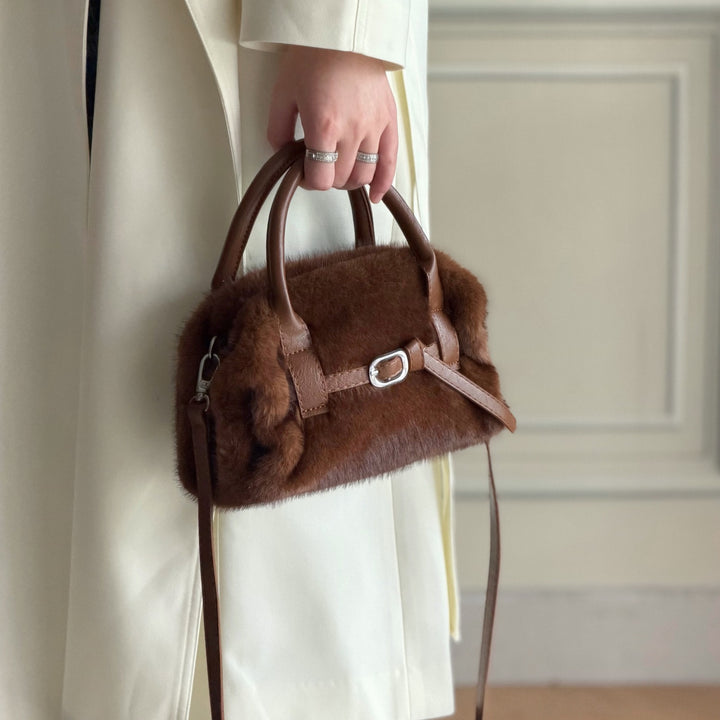 Elegante Kunstpelz Handtasche