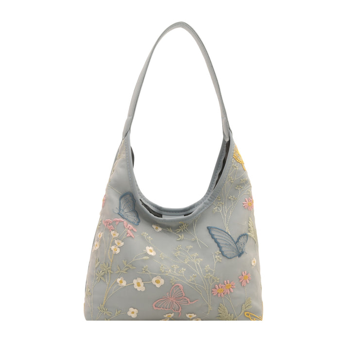 Künstlerisch bestickte Hobo-Tasche