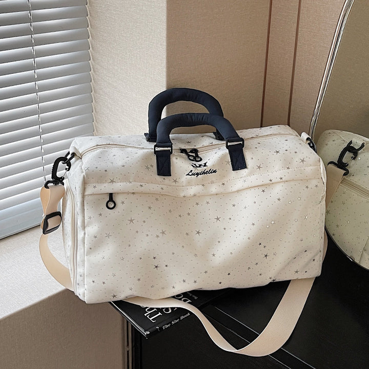 Stylische Wochenend-Duffel-Tasche mit Sternmuster