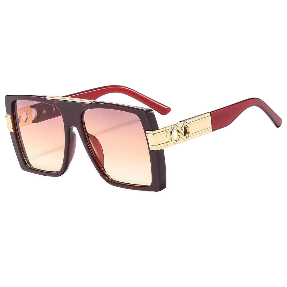 Damen oversized Sonnenbrille mit extravaganten Glitzerakzenten Karnz