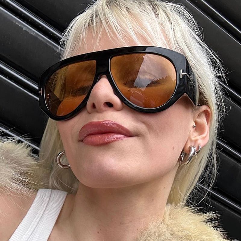 Damen modische oversized Sonnenbrille im Retro-Stil Karnz