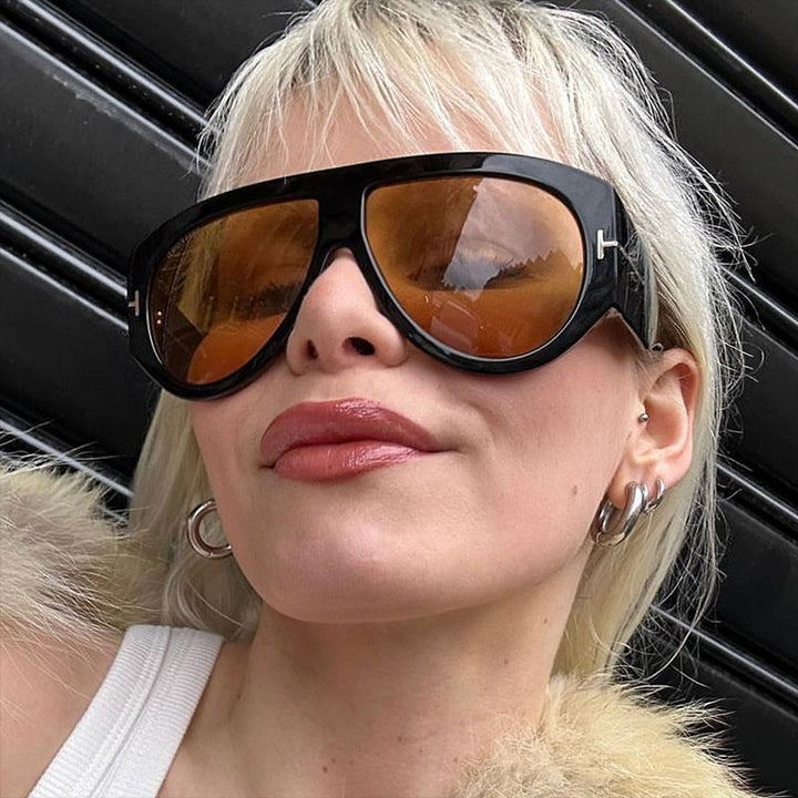 Damen modische oversized Sonnenbrille im Retro-Stil Karnz