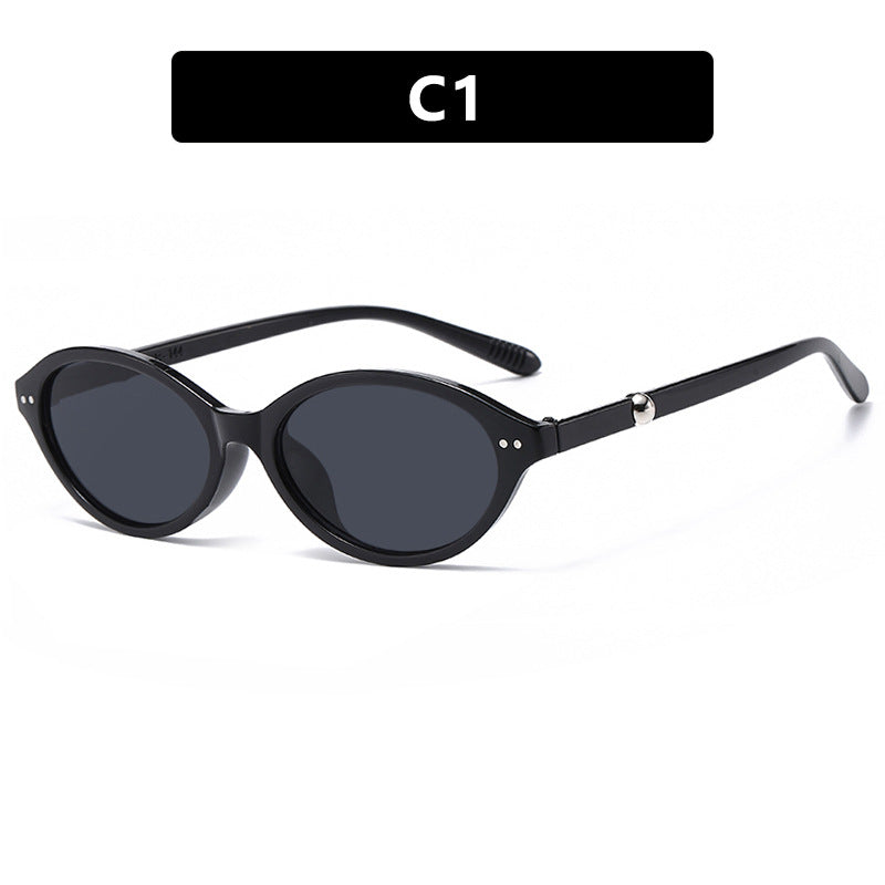 Damen trendige Sonnenbrille im ovalen Design mit UV-Schutz Karnz