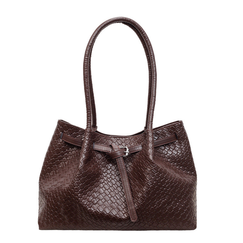 Texturiertes Leder Tote Bag Karnz