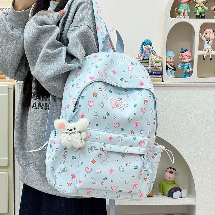 Verspielter Sternen-Print-Rucksack Karnz