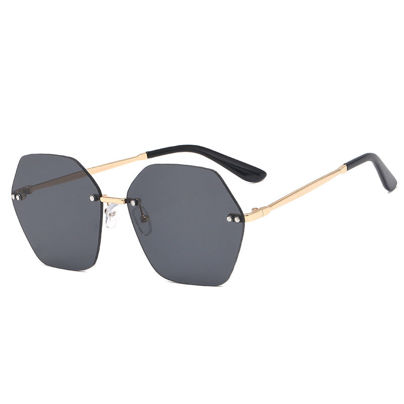 Damen hexagonale Sonnenbrille mit elegantem Metallrahmen Karnz