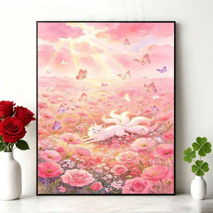 Träumende Blumenfantasie Wandkunst Karnz