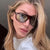 Damen Cat-Eye Sonnenbrille mit schützendem UV-Filter und verspiegelten Gläsern Karnz