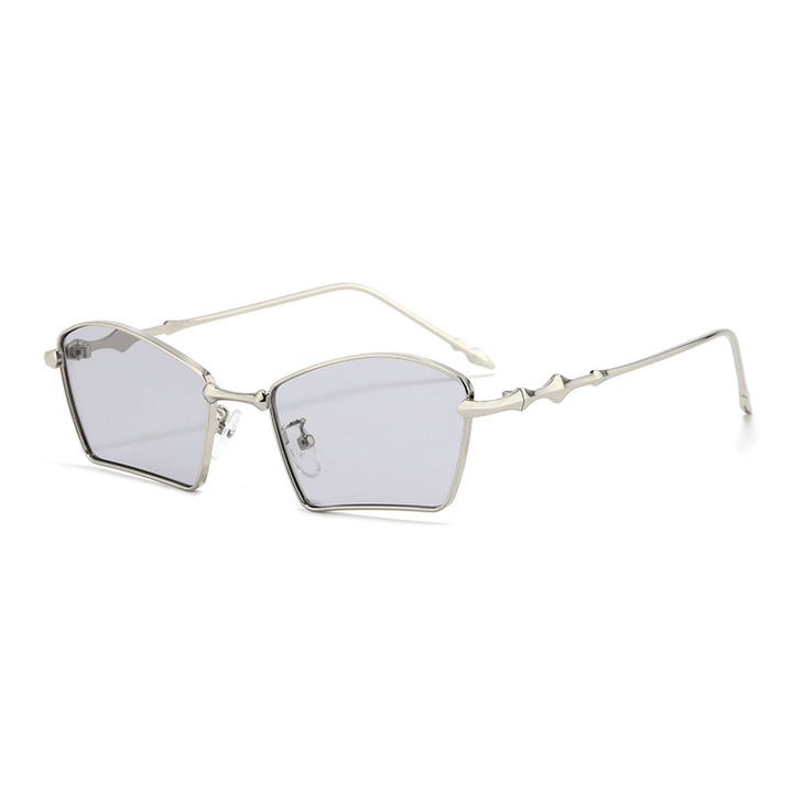 Damen trendige Sonnenbrille mit geometrischem Rahmen und gradienten Gläsern Karnz