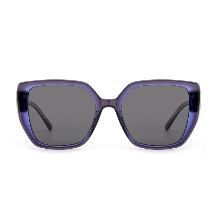 Damen große quadratische Sonnenbrille mit innovativem Rahmen und polarisierten Gläsern Karnz