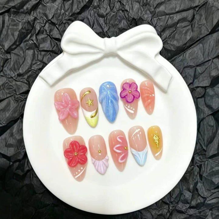 Künstlerische Press-On Nagelkunst Kollektion  1791773029