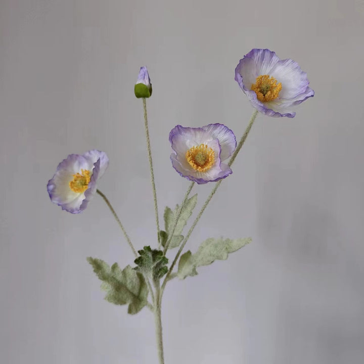 Lebensechter Seiden-Mohnblumenstiel