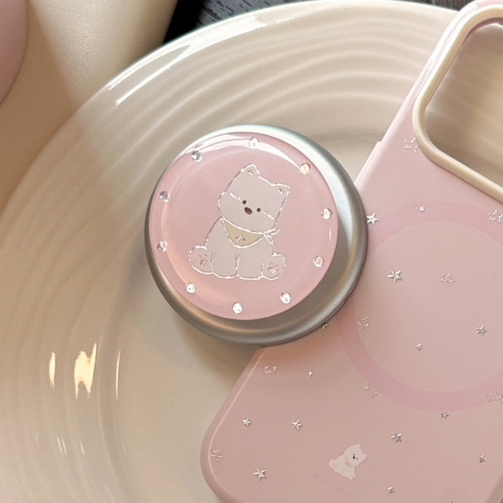 Smartphone Fingerhalter mit niedlichem Hunde-Motiv Karnz