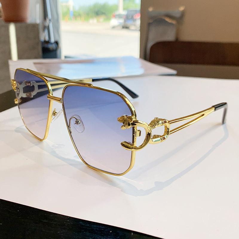 Damen quadratische Sonnenbrille mit luxuriösem Metallrahmen Karnz