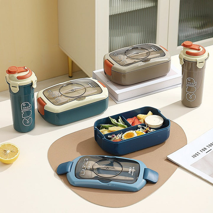 Tragbare Lunchbox mit integrierter Wasserflasche