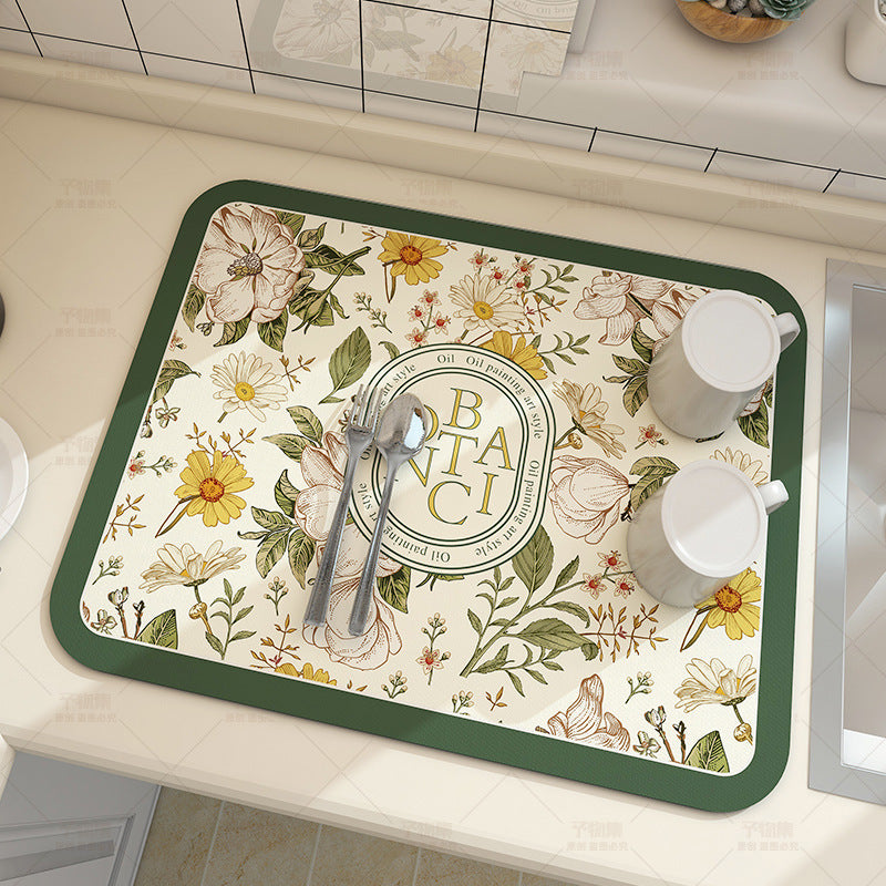 Inspirierendes Blumenquote Fußmatte Karnz
