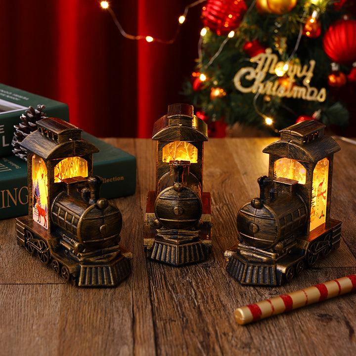 Nostalgische Weihnachtszug-Laterne Karnz