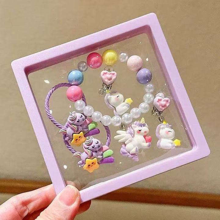 Verspielt Einhorn Charm Armband Set Karnz