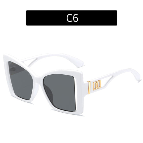 Übergroße geometrische Rahmen-Sonnenbrille