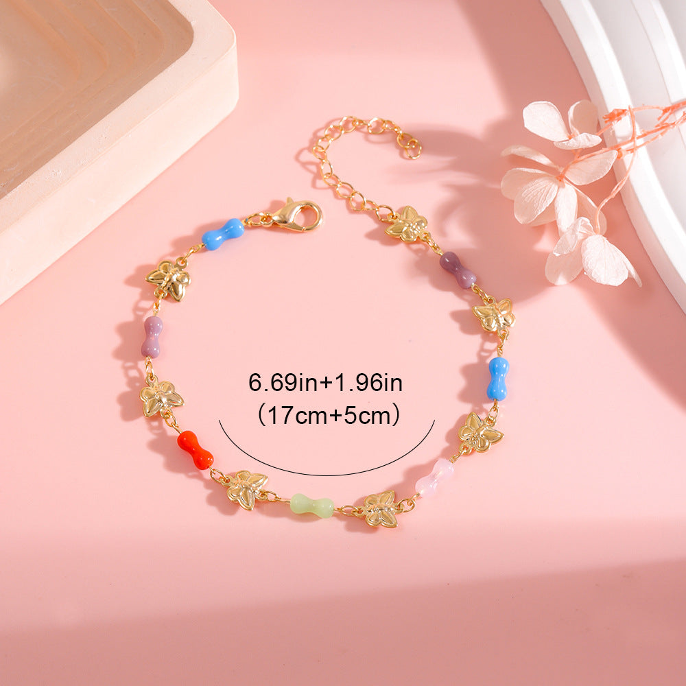 Buntes Stern Charme Armband Karnz